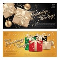 2 Banner Merry Christmas &ÃÂ Happy New Year Template background